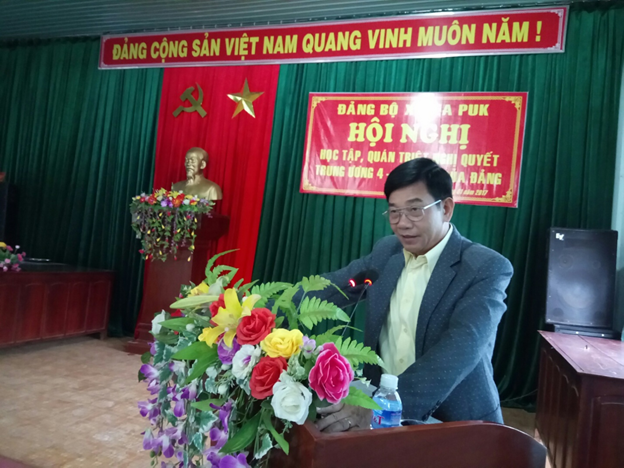 Đảng ủy xã Ea Puk tổ chức Hội nghị học tập Nghị quyết TW 4 và Hội nghị tổng kết năm 2016